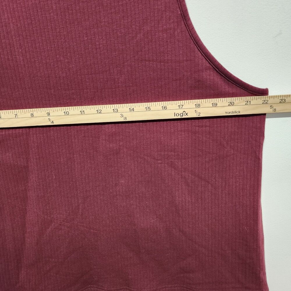 Savage Fenty Mens Rib Sleep Muscle Tank Top Size XL Burgundy Racerback Comfy - Picture 11 of 11
